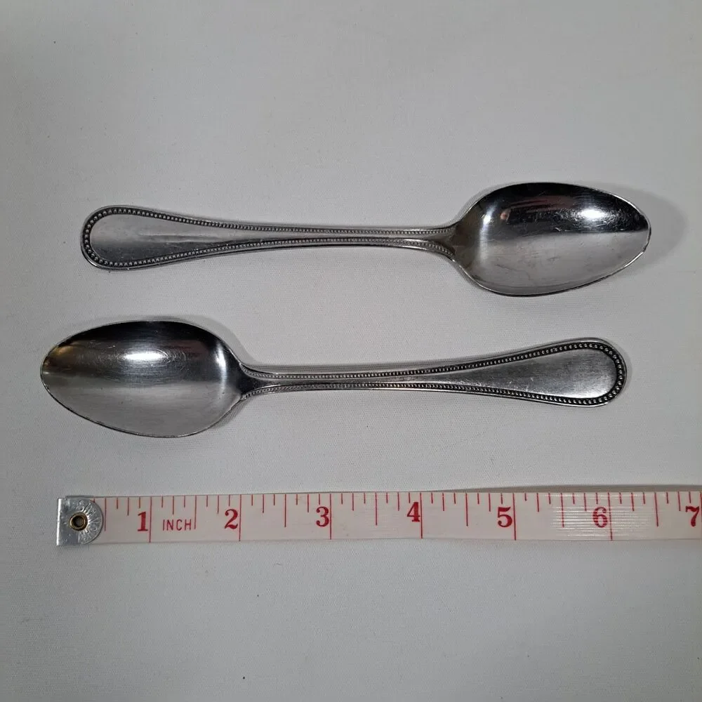 EKCO Eterna Bastille Stainless Lot 2 Spoons Flatware Japan Vintage Replacement